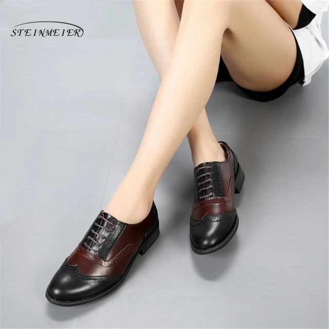 femmes appartements oxford chaussures femme en cuir véritable