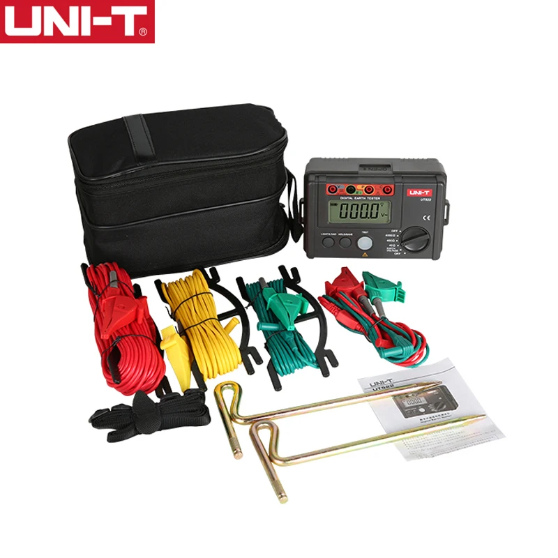 UNI-T UT522 ЖК-дисплей Цифровой Сопротивление заземления Напряжение метр тестер 0-400 В и 0-4000 Ом