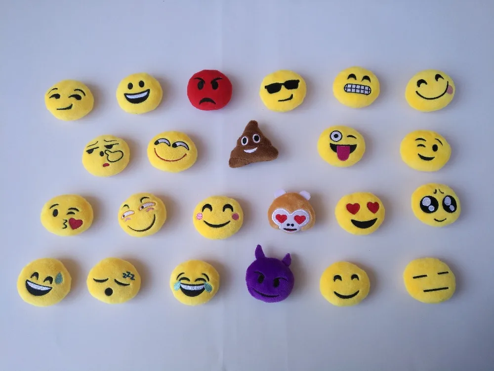 40pcs/lot New 6m Cute Emoji Smiley Emoticon Amusing Toy Gift Mini Bag