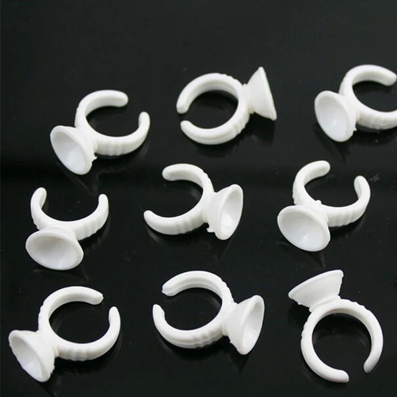 

New Eyelash Extension Glue Ring Adhesive Eyelash Pallet Holder Set Makeup Kit Tool Make up Free Shipping