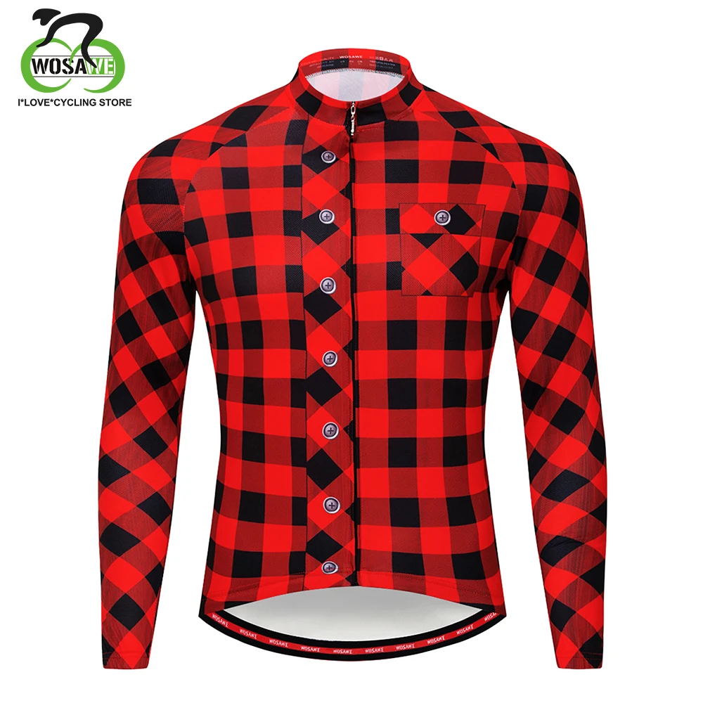 

WOSAWE long sleeve cycling jerseys Breathable MTB bicycle tights Men's Women's Bicicleta mountain Shirts bike clothing