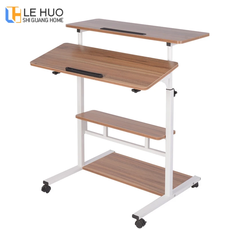 Простой и современный стоящий стол для ноутбука Настольный для домашнего пользования стол может быть поднят и понижен Мобильный складной