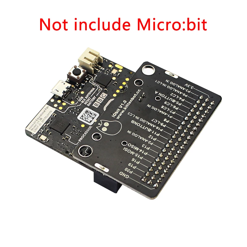 Новое поступление горизонтальный адаптер IOBIT Micro:bit GPIO плата расширения для