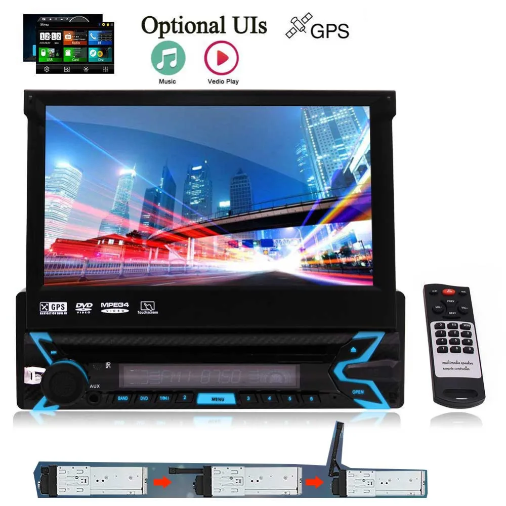

Autoradio Support Navi/USB/SD/Cam-in/Bluetooth/FM/AM RDS Radio With Free Map Card Latest Single 1 Din Wince Car Audio Stereo 7