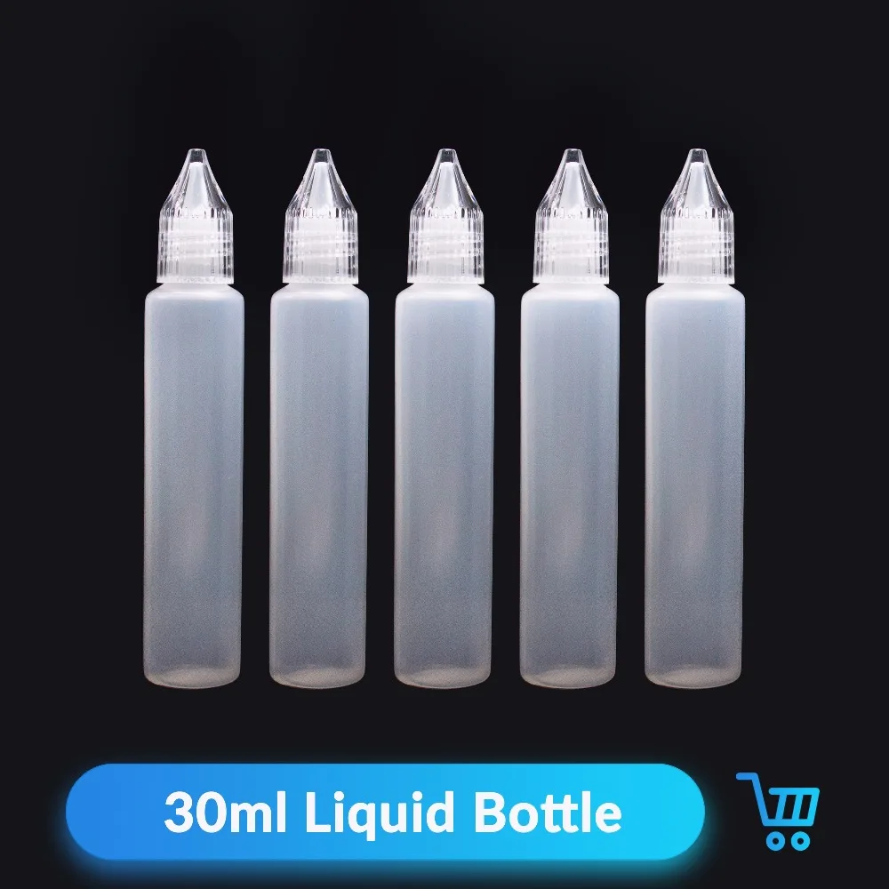 Бутылка Vape5pcs 60 мл 30 пустая пластиковая жидкая капельница с прозрачной крышкой