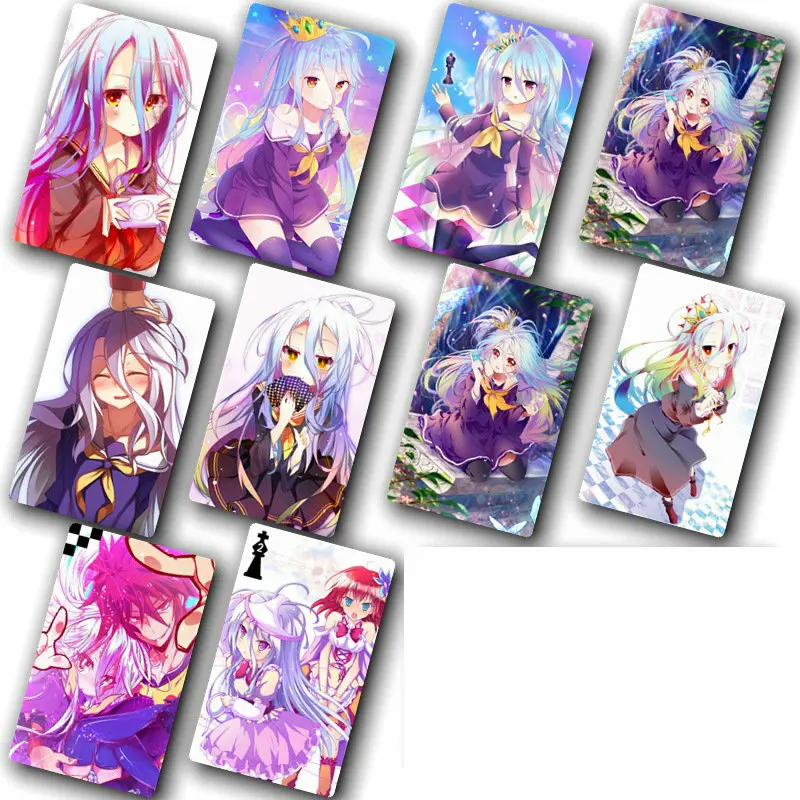 

50 шт., наклейки для карт аниме «NO GAME NO LIFE»