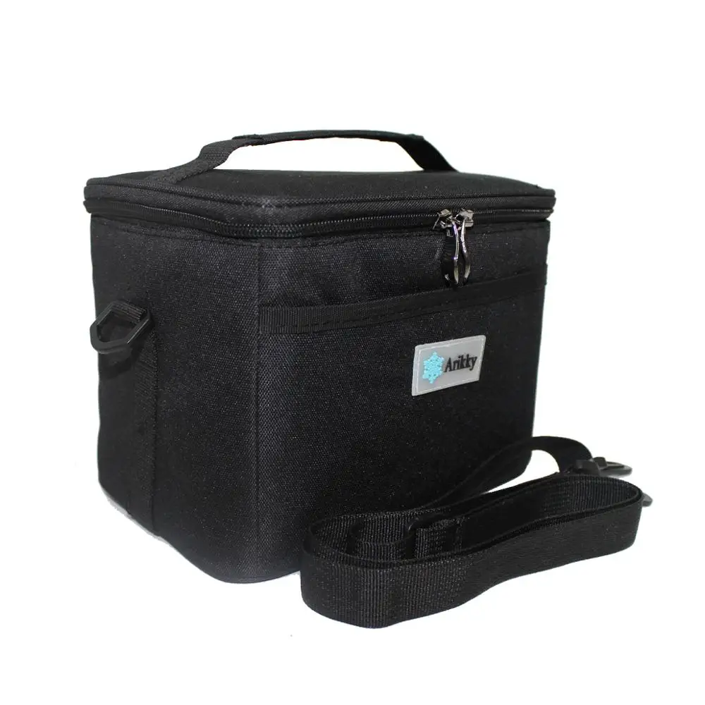 5L Термальность Еда изоляции Портативный сумка для обеда с ремень через плечо мягкая детская сумка для обеда, 6, черный