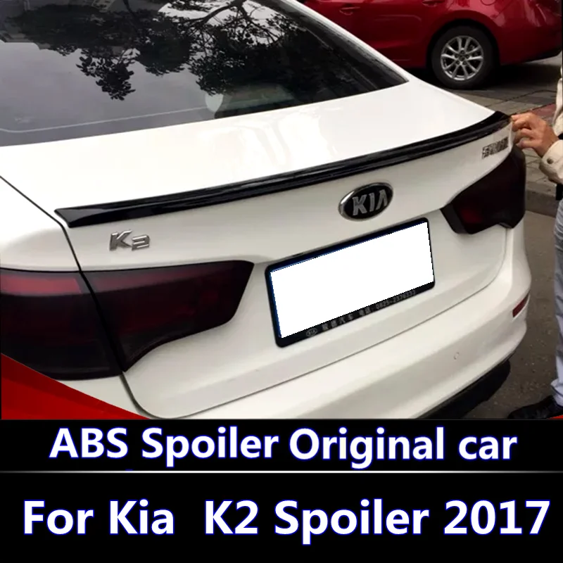 

For Kia RIO K2 2012-2015 Spoiler High Quality ABS Material Car Rear Wing Primer Color Rear Spoiler For Kia Rio K2 Spoiler