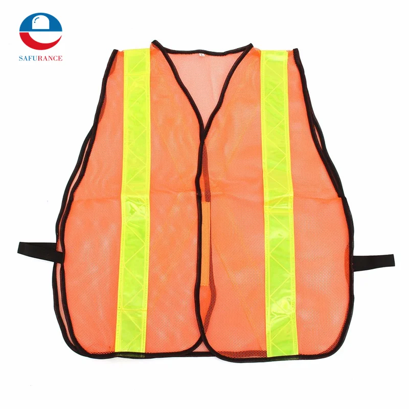 

Reflective Vest Working Clothes Warning Safety Vest Provides High Visibility Day Night For Running Cycling Net breathable fabric