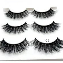 1 коробка новые высококачественные сексуальные ручной работы 3D толстые норковые красивые толстые длинные накладные ресницы 01