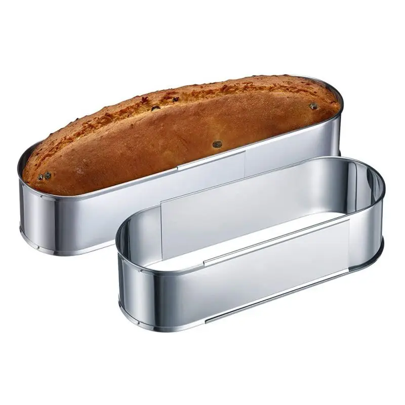 

Stainless Steel Mousse Ring Oval Retractable Cake Ring Diy Cheese Cake Baking Mold Mousse Pan Extendable Kitchen Baking Dish