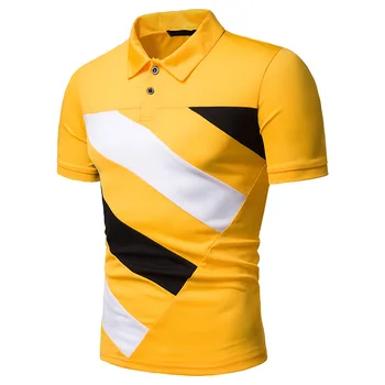 

WSGYJ Polo Homme 2019 Summer Brand Men Causal Slim Fit Contrast Color Camisa Polo Short Sleeve Tee Shirt XXL