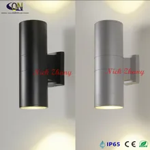 Вверх и вниз двойной 2x12 Вт открытый настенный светильник 24 W светодиодный настенный светильник светодиодный прожектор Водонепроницаемый IP65 освещение для садовой ограды AC85-265V