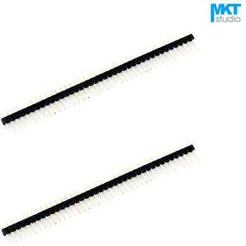 

100Pcs Gold-Plated 2.54mm Pitch 1x40P Single Row PTH Male Pin Header Strip For Arduino 15mm 17mm 19mm