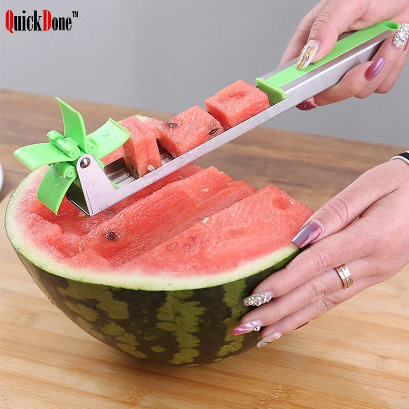 

QuickDone Watermelon Cutter Windmill Shape Plastic Slicer Convenient For Cutting Watermelon Power Kitchen Accessory Tool AKC6315