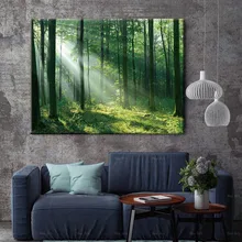landscape canvas painting picture wall art for home room print beautiful sunrise forest poster selflessly wall impressionism monet wild poppy field sunrise landscape canvas painting art print poster picture painting