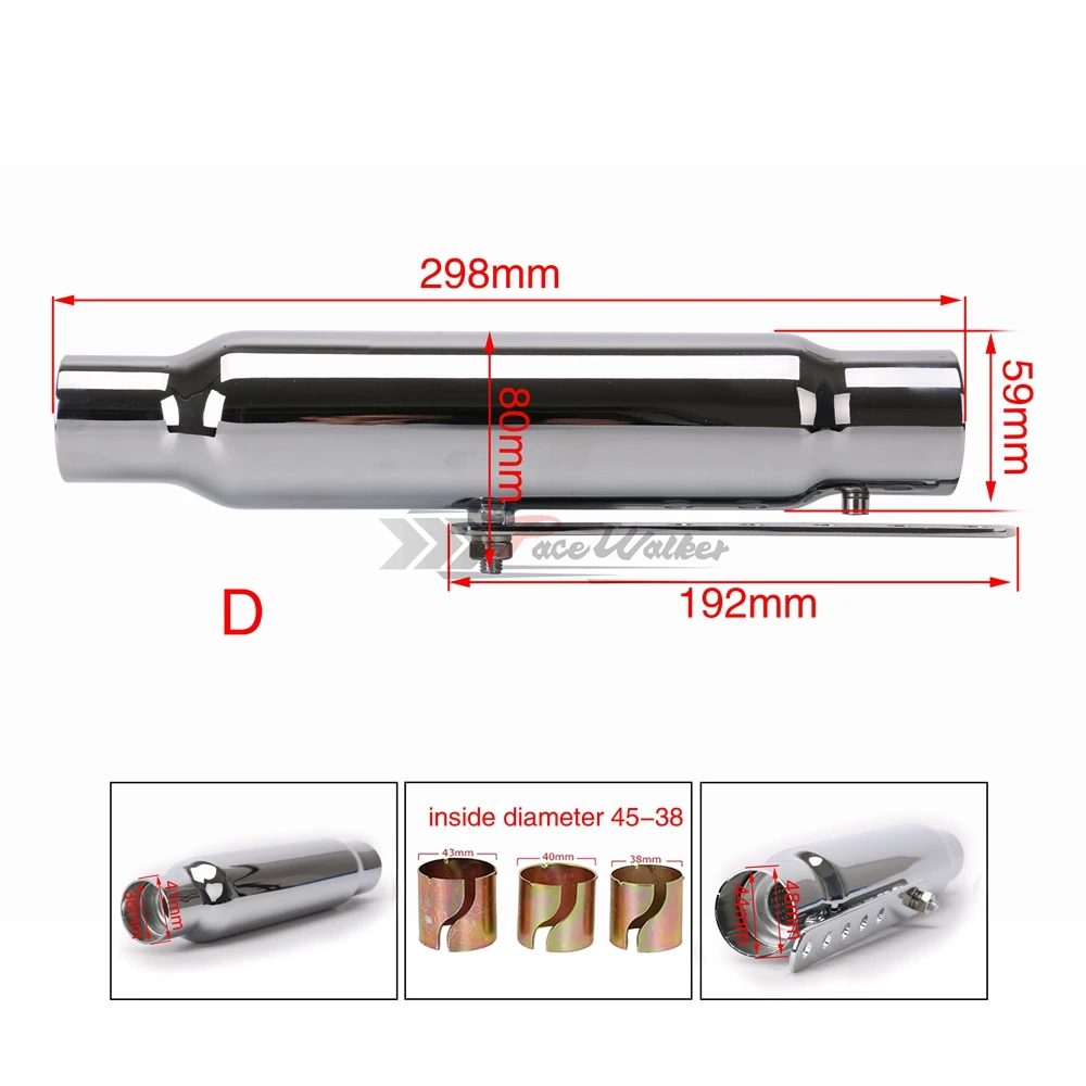 Мотоцикл из нержавеющей стали Slash Глушитель Трубы для 1-3/", 1-1/2", 1-5/" 1-3/4" подходит для чоппера кафе гонщик глушитель