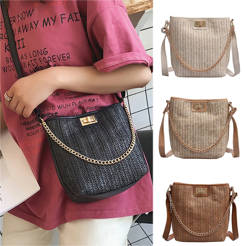 

2019 New Women Straw Versatile Messenger Bag Fashion Single Shoulder Small Square Bag Bolsa Feminina Pequena Da Mini 50