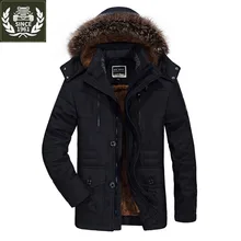 ZHAN DI JI PU бренд Мужская шерстяная теплая парка теплое зимнее платье 135