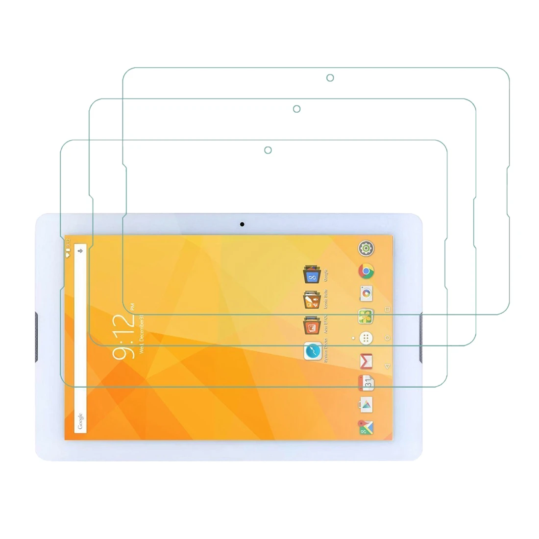 3 Pack of Premium Clear Tempered glass Screen Protectors for Acer Iconia One 10 B3 A20 10.1 Inch