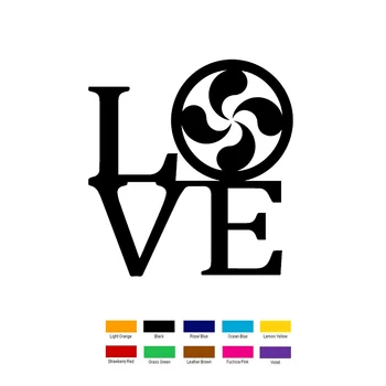 

Wholesale 40 pcs/lot 15cm x 15cm Lauburu Love Symbol Car Sticker For Truck Window Bumper Auto SUV Door Vinyl Decal 13 Colors