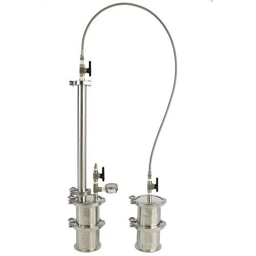 

3A 90g -135g Capacity Moveable Mini Closed Loop Extractor 4in. Diameter w/ Pressure Gauge 304 stainless steel