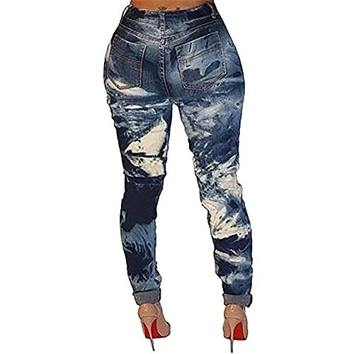 Женская мода, низкая талия, уличный стиль, рваные джинсы, пояс, цепочка на джинсы, женские обтягивающие джинсы, рваные джинсы для женщин, джинсы для мам, S-2XL