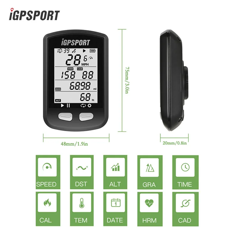 

IGPSPORT IGS10 GPS BIKE Computer Cycling Wireless ANT+ Speedometer Waterproof IPX6 Bicycle USB Backlight Bikes Sports Computer