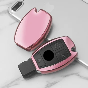 

Car Key Case Cover For Mercedes Benz A B C Class GLA C S E GLC GLK CLA ML GLE Class Car Styling Soft TPU Protection Key Shell