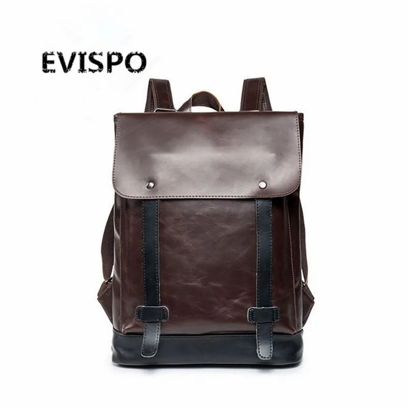 2017 Fashion Designer Men Backpacks Pu Leather Rucksack School Bag Casual Women Backpack Travel Bolsas Mochila Feminina EVUSPO fashion pu leather men quality backpack preppy style man women bolsas mochila school travel bag rucksack laptop bags 150086