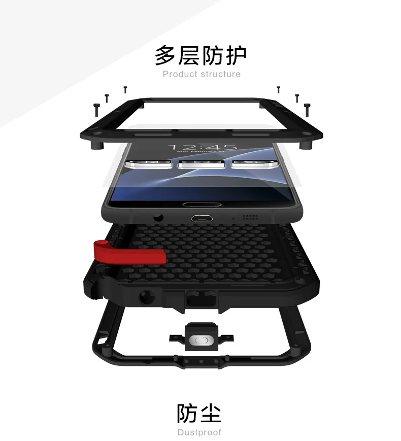 LOVE MEI металлический защитный чехол для SAMSUNG Galaxy Note 10 9 8 A3 A5 A6 A8 S6 S7 S8 S9 S10 плюс s10e A70 водостойкий Чехол