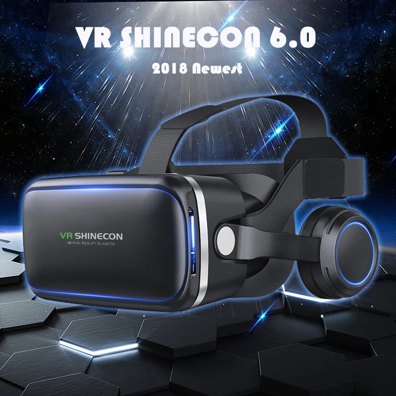 ВР shinecon 6 0 Google Cardboard Pro Version VR 3D очки виртуальной реальности и умный Bluetooth