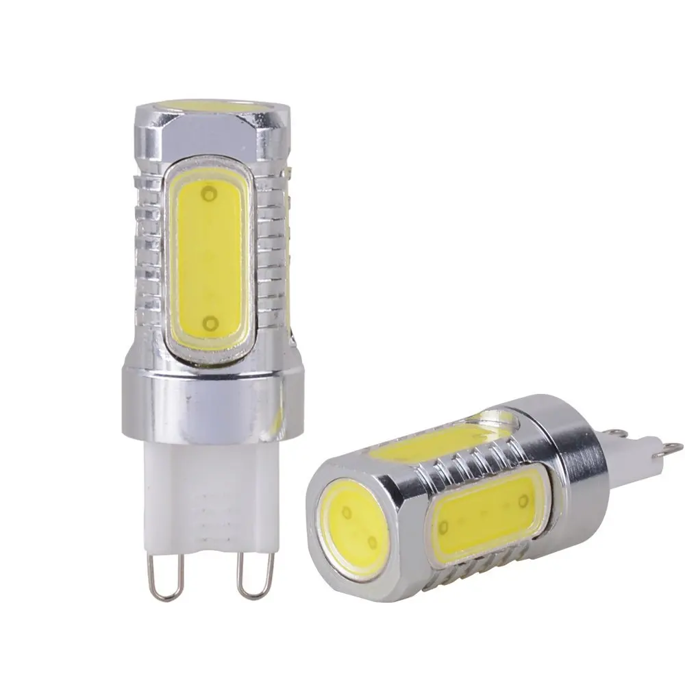 

10pcs High Power G9 7.5W 110V 220V COB LED Aluminum Metal Spotlight Bulb Lamp Warm White / Pure White
