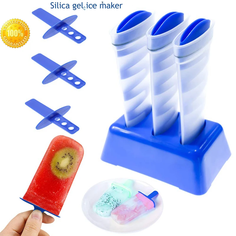 

Portable Eco-friendly Freeze Creative Ice Maker Tool Spiral DIY Mold Silicone Ice Cream Tube Multifunctional Ice Maker Wholesale
