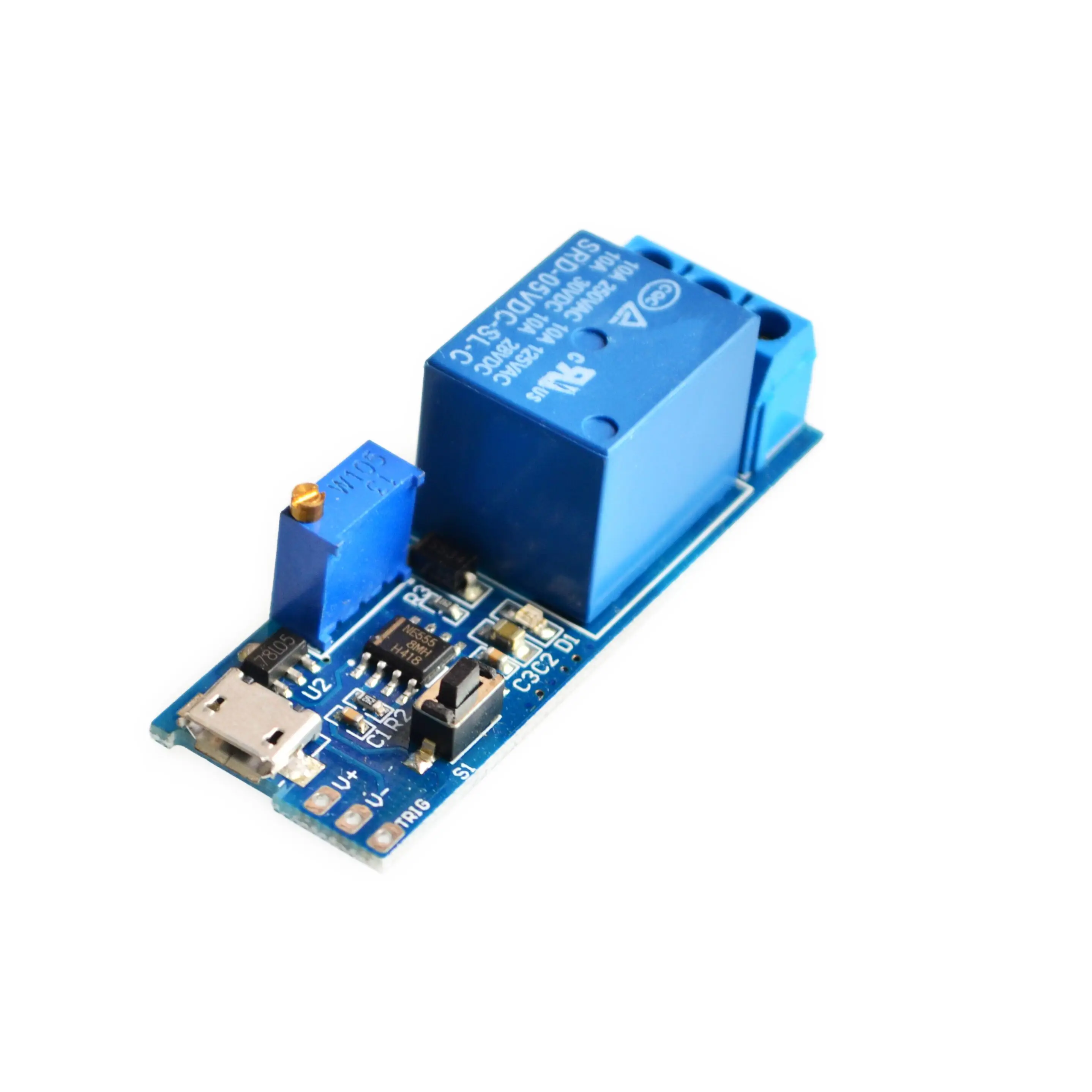 

Precise 5V-30V Micro USB Power Relay Timer Control Module Trigger Delay Switch