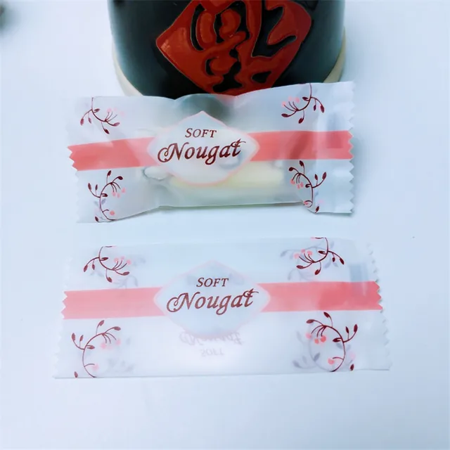 200 Pcs Dairy Handmade DIY Nougat Sugar Plastic Bag Food Packing Candy Wrapping Bakery Bags Style 1