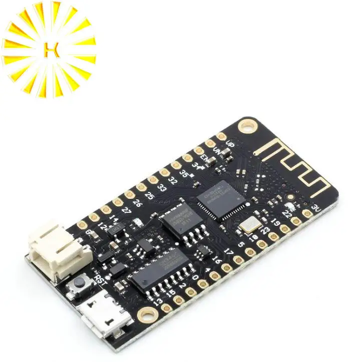 

Wemos32 Wifi Bluetooth Development Board Antenna ESP32 ESP-32 REV1 CH340 CH340G MicroPython Micro USB Lithium Battery Interface