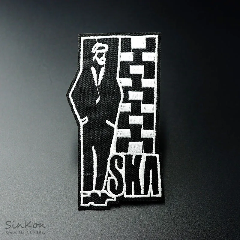 

SKA (Size:6.0X10.0cm) DIY Cloth Badges Patch Embroidered Applique Sewing Label Clothes Stickers Apparel Ornament Badge