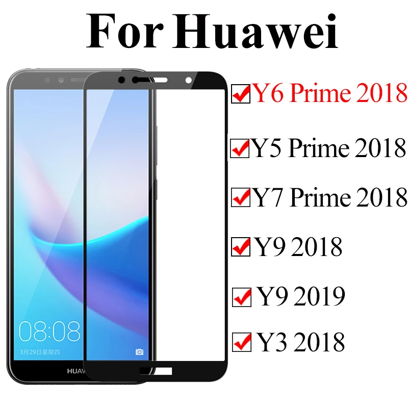 Защитное стекло для huawei Y6 Y5 Y7 Prime y3 Y9 закаленное стекло Huawey Huavei Y 5 6 7 Prime 6y защитная пленка