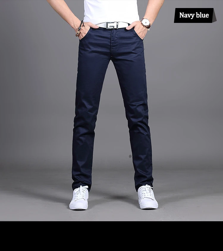 GEJIAN/2019 мужские брюки, летние модные брендовые повседневные штаны для стройных стрейчевых штанов, однотонные брюки больших размеров