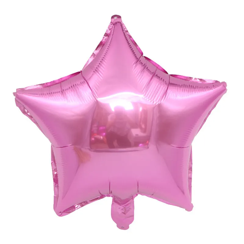 5 шт. детский душ 18 дюймов Розовый Белый Звездные гелиевые фольгированные шары для девочек с днем рождения принадлежности для вечеринки 1st вечерние украшения воздушный шар - Цвет: Pink star balloons