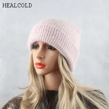 Вязаная Шапка-бини из кроличьего меха, Женская Зимняя кепка, теплая шапка из Гравити Фолз, женская шапка