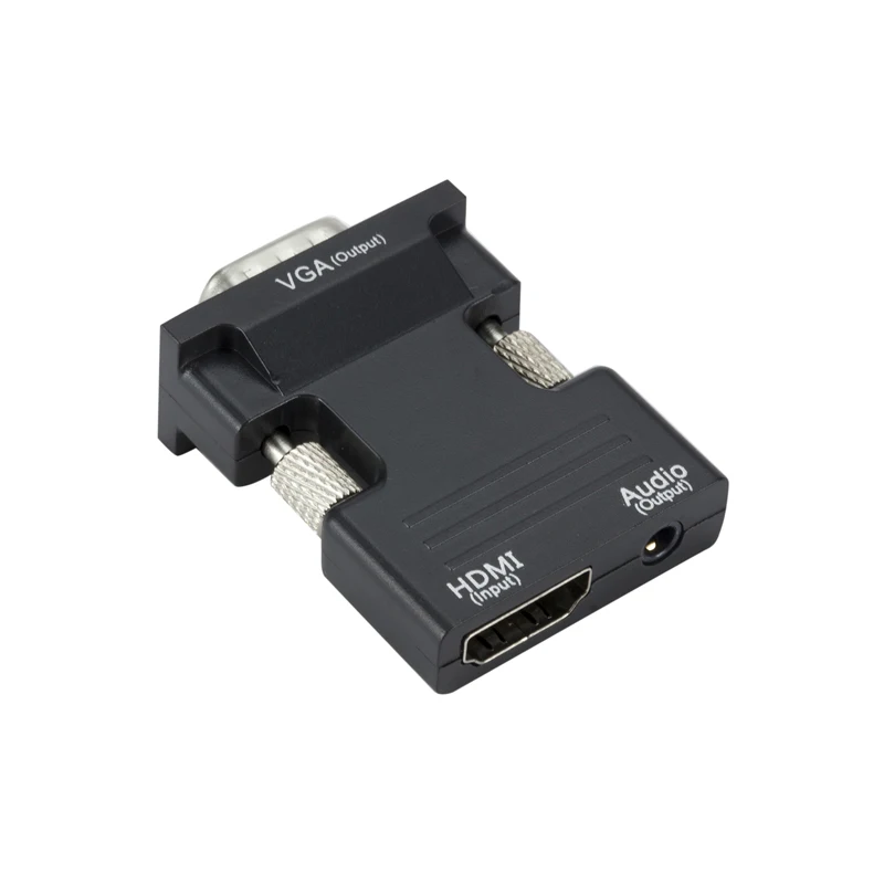 HDMI Женский к VGA Мужской конвертер с аудио адаптером поддержка 1080P выходной сигнал конвертер+ аудио кабели HDMI к VGA адаптер