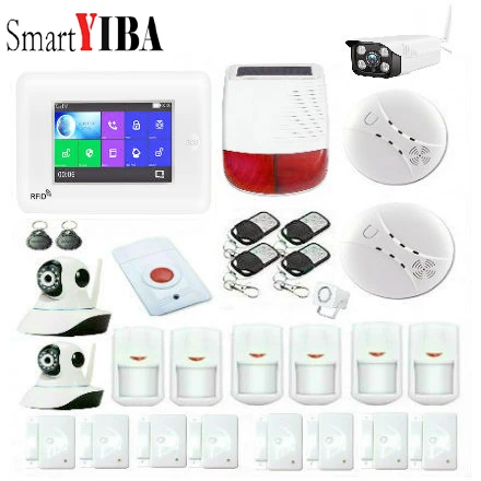 SmartYIBA 3G Home Security Alarm System IP Camera Wireless WIFI Burglar Alarm Sensor Motion Android IOS APP Control Amazon Alexa