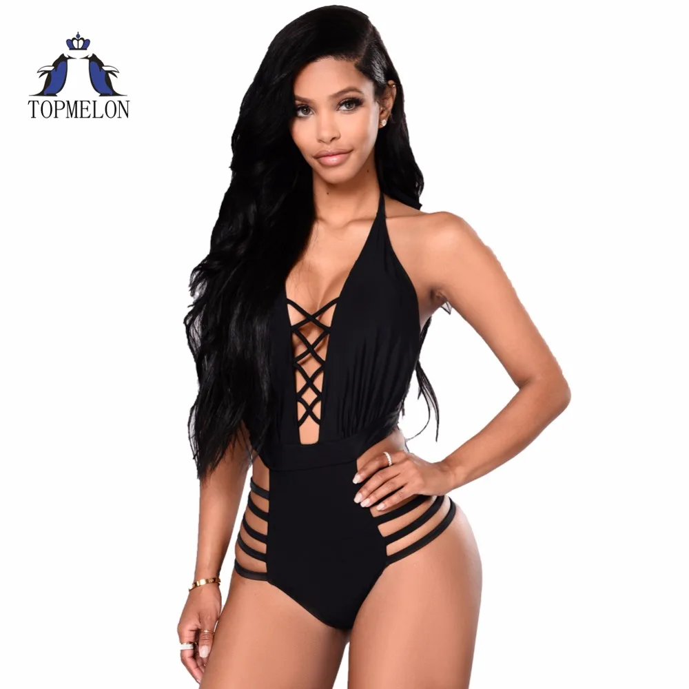 Swimsuit Women One Piece Swimsuit swimming suit for women Sexy Beachwear Swimwear 2017 Bather bathing suit women Swimsuit Solid