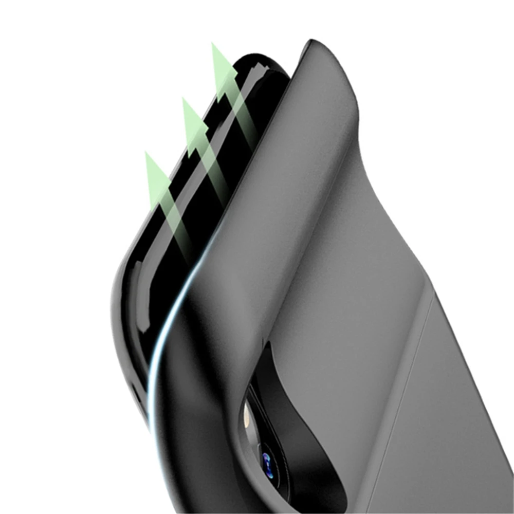 KQJYS 4100 мАч жидкий Силиконовый противоударный чехол для зарядки мобильных аккумуляторов для iPhone X XS внешний аккумулятор