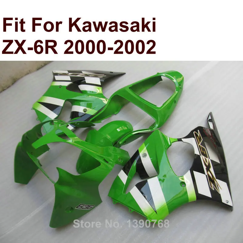 카와사키 ZX6R 라임 그린 2000 2001 2002 닌자 ZX 6R 636 00 01 02 페어링 CN33