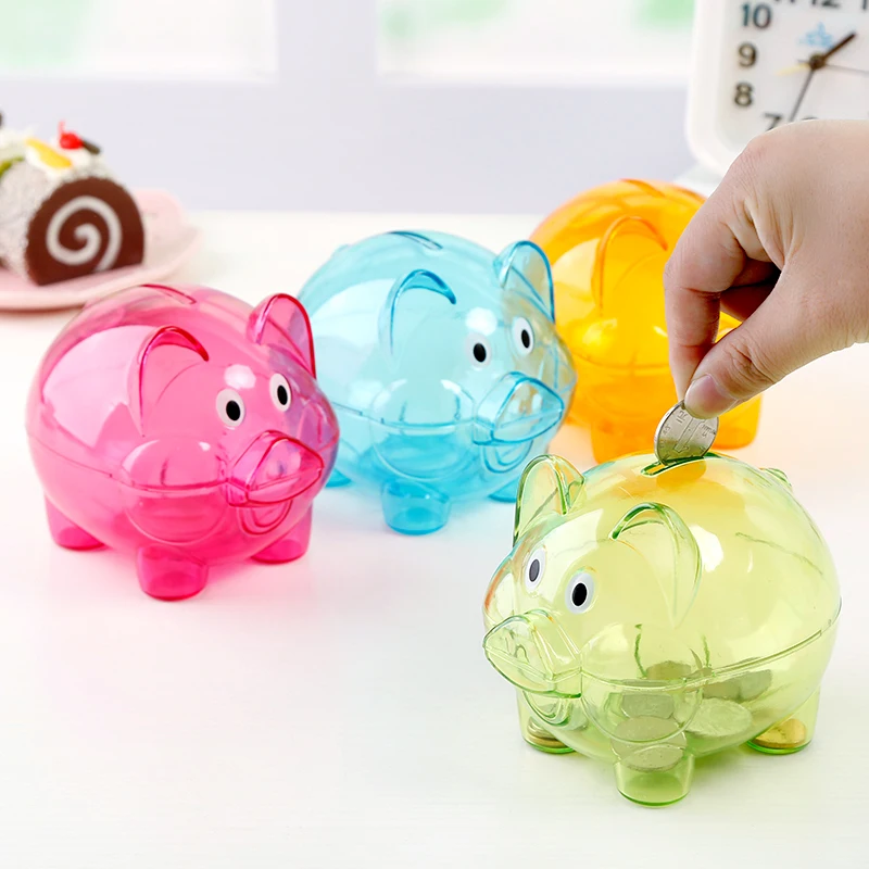 Свинья-копилка денежный ящик копилка для монет милые, прозрачные Стекло подарок на день рождения Для детей Для мальчиков и девочек