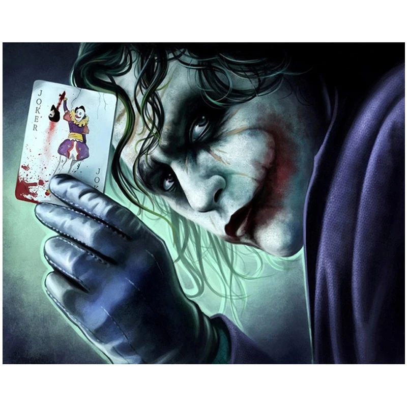 Full Square Drill 5D Diy Diamond Painting Joker Diamond Embroidery Cross Stitch Mosaic Wedding Decoration Wall StickerZP-2362