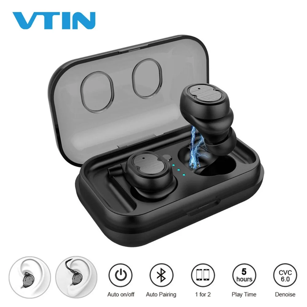 Vtin T8 Bluetooth 5 0 наушники водонепроницаемые HiFi стерео беспроводные TWS с кристально